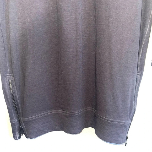 Athleta Dark Gray Side Zip Knee-length Sweatshirt Dress Small Women’s - Picture 6 of 12